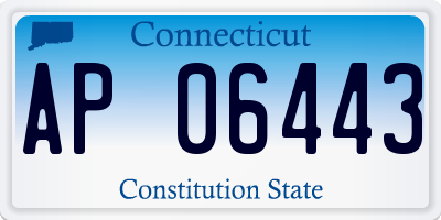 CT license plate AP06443