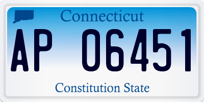 CT license plate AP06451