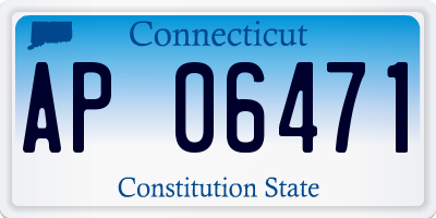 CT license plate AP06471