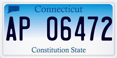 CT license plate AP06472