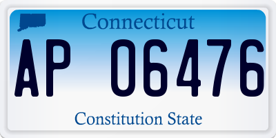CT license plate AP06476