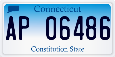 CT license plate AP06486