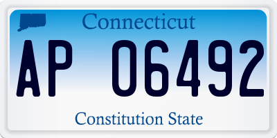 CT license plate AP06492