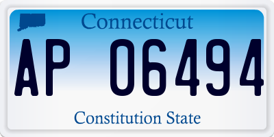CT license plate AP06494