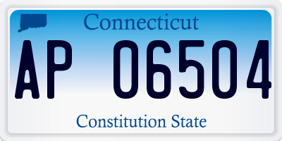 CT license plate AP06504