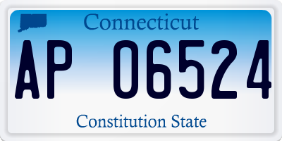 CT license plate AP06524