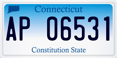 CT license plate AP06531