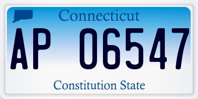 CT license plate AP06547