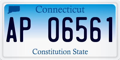 CT license plate AP06561