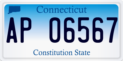 CT license plate AP06567