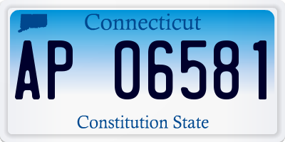 CT license plate AP06581