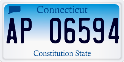 CT license plate AP06594