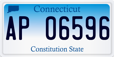 CT license plate AP06596