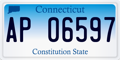 CT license plate AP06597