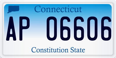 CT license plate AP06606