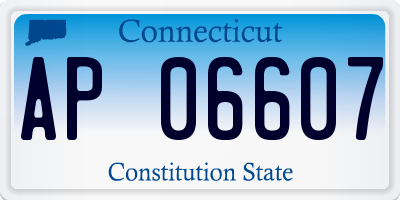 CT license plate AP06607