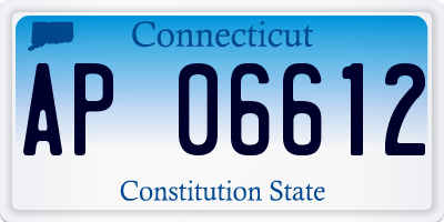 CT license plate AP06612