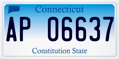 CT license plate AP06637