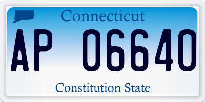 CT license plate AP06640