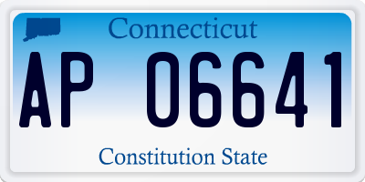 CT license plate AP06641