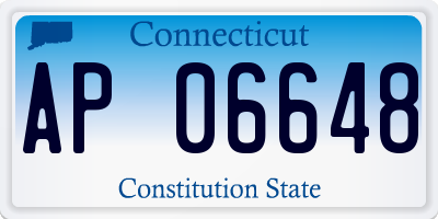 CT license plate AP06648