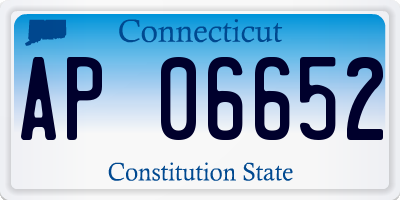 CT license plate AP06652