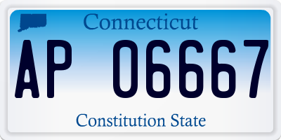 CT license plate AP06667