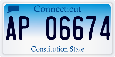 CT license plate AP06674