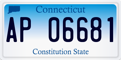CT license plate AP06681