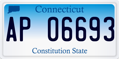 CT license plate AP06693