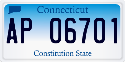 CT license plate AP06701