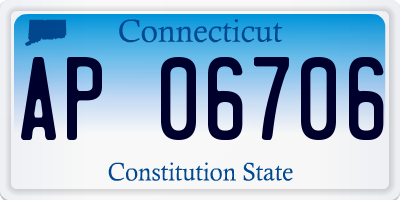 CT license plate AP06706