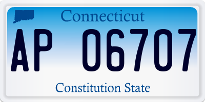 CT license plate AP06707