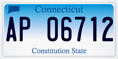 CT license plate AP06712