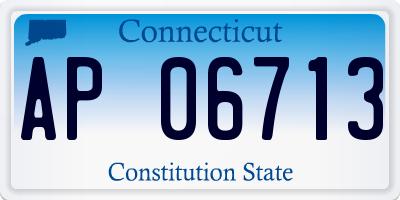CT license plate AP06713