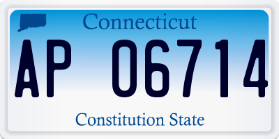 CT license plate AP06714