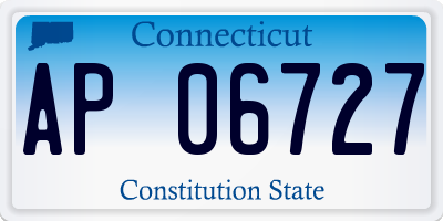 CT license plate AP06727