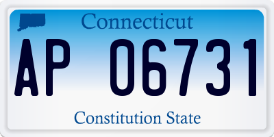 CT license plate AP06731