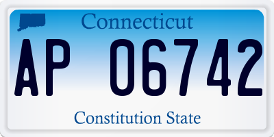 CT license plate AP06742