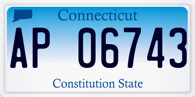 CT license plate AP06743