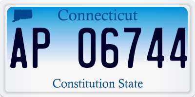 CT license plate AP06744