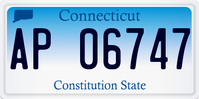 CT license plate AP06747