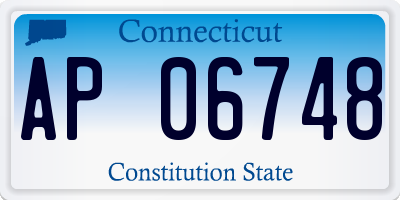 CT license plate AP06748
