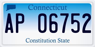 CT license plate AP06752