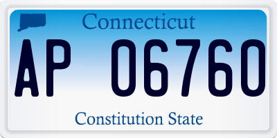 CT license plate AP06760