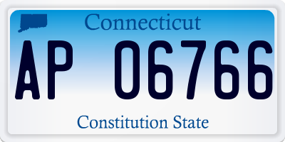 CT license plate AP06766