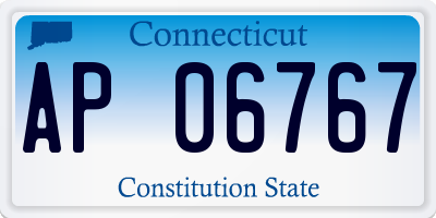 CT license plate AP06767