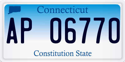 CT license plate AP06770