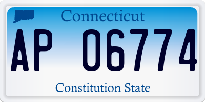 CT license plate AP06774