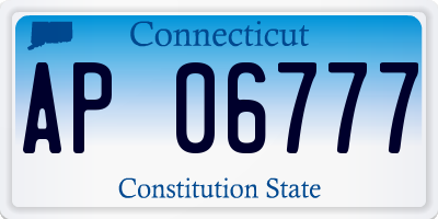 CT license plate AP06777